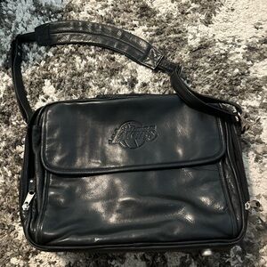 La lakers laptop bag briefcase leather